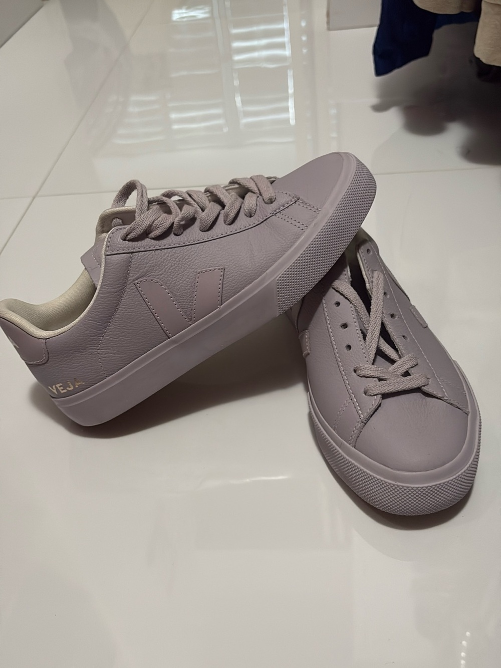 Veja Women’s Lavender Leather Sneakers